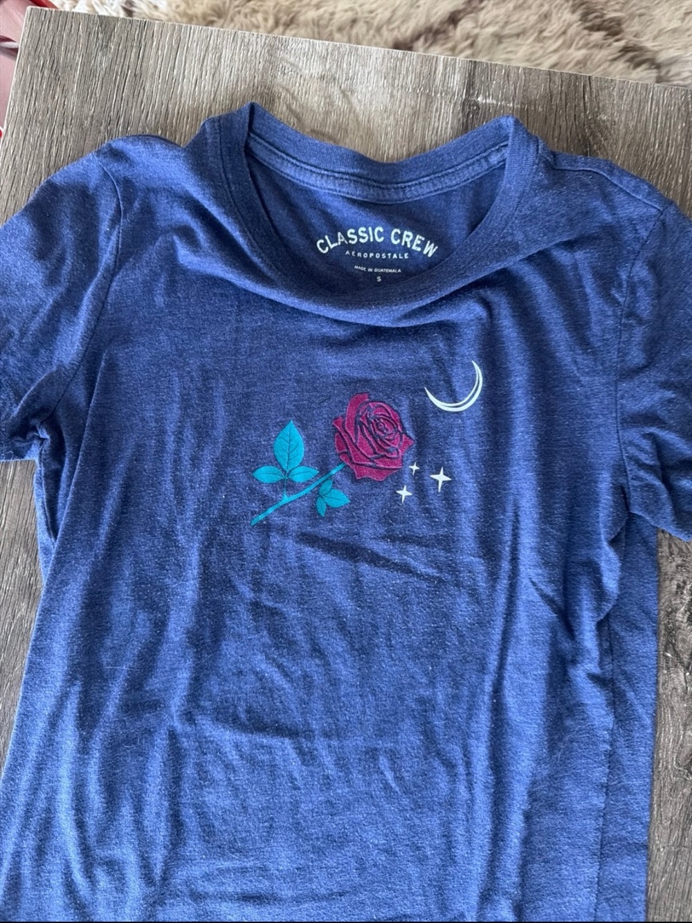 Aeropostale Girls Assorted Graphic Short Sleeve Tees - Pink, Navy, White - Picture 4 of 8